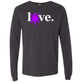 Love with Purple Sun and Stars Unisex Jersey Long Sleeve T-Shirt
